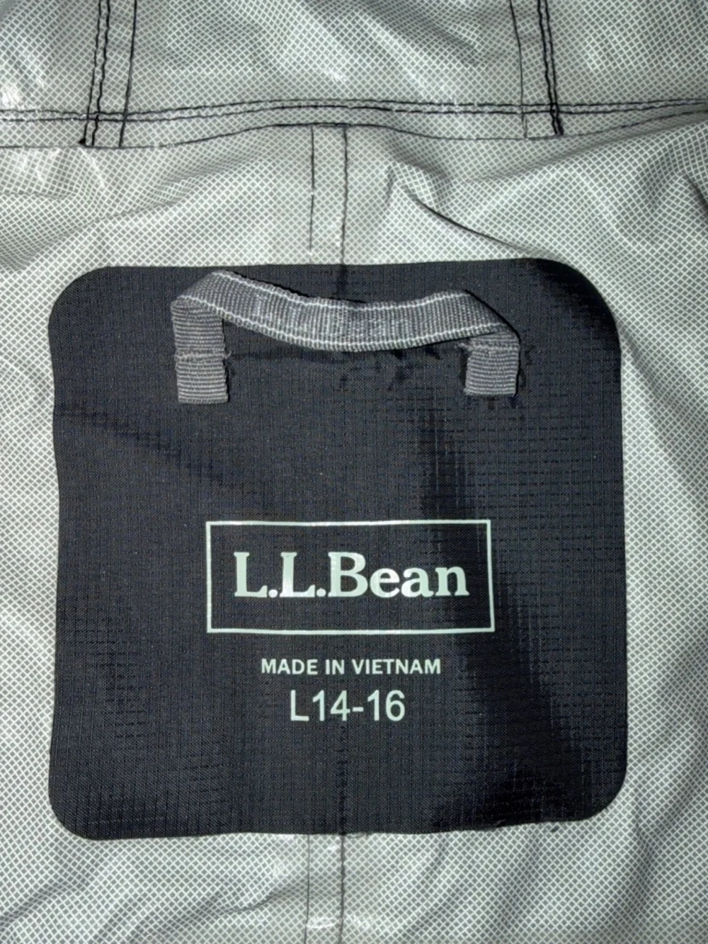 L.L. Bean Kids' Trail TEK Black Windbreaker Rain Jacket Size Large 14-16